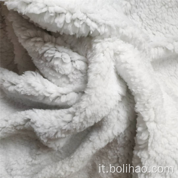 Tessuto in pile Sherpa di cotone 100% poliestere